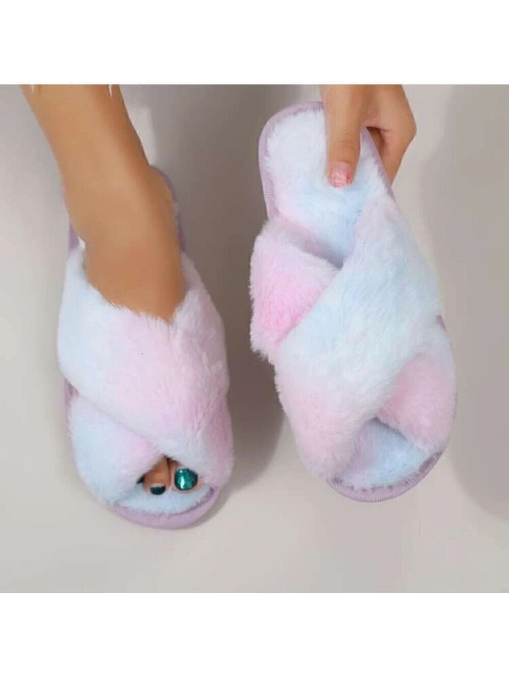 NWOTĀ NCAutumn and Winter New Indoor Warm Cotton Shoes Thickened Open Toe Shoes - Picture 4 of 9